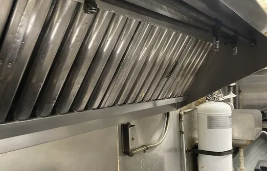 The same baffle filter bank washed and polished after PowerClean service